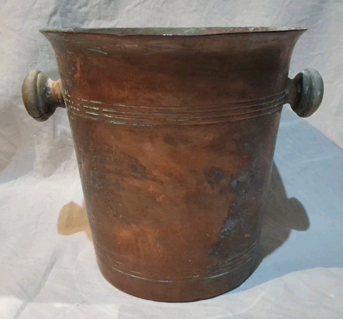 Ancien seau champagne cuivre - ancien,