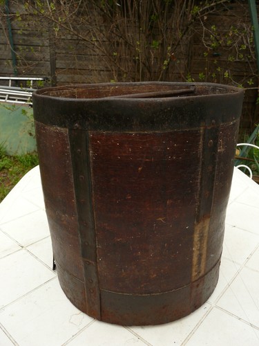 Seau mesure grain en bois - de,