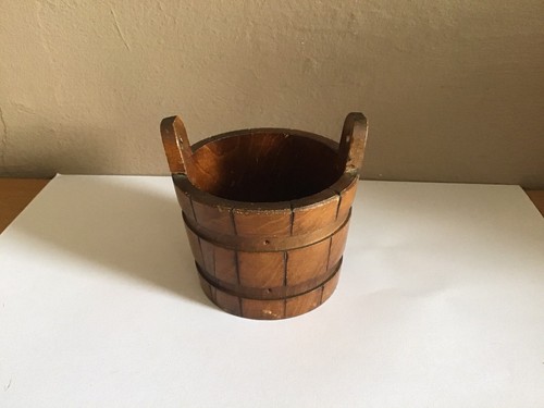 Petit seau vintage bois - seau, en