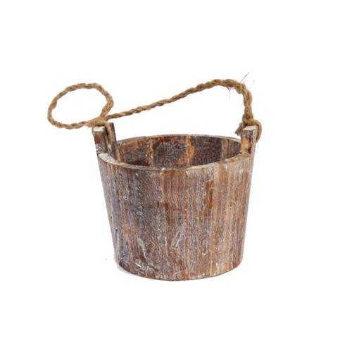 Seau bois style - en, rustique