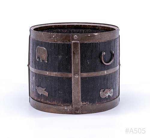 Seau bois vintage avec - en,